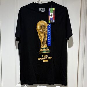 Black FIFA World Cup Gold Trophy Graphic Tee